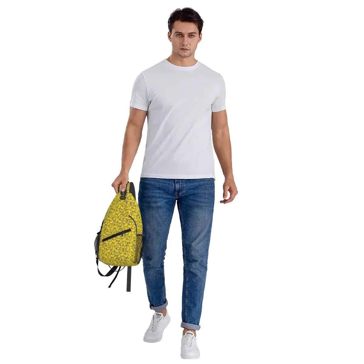 Yellow Classic Rubber Duck Chest Bag Men Sling Crossbody Backpack Chest Bag Traveling Hiking Daypack Shoulder Bag