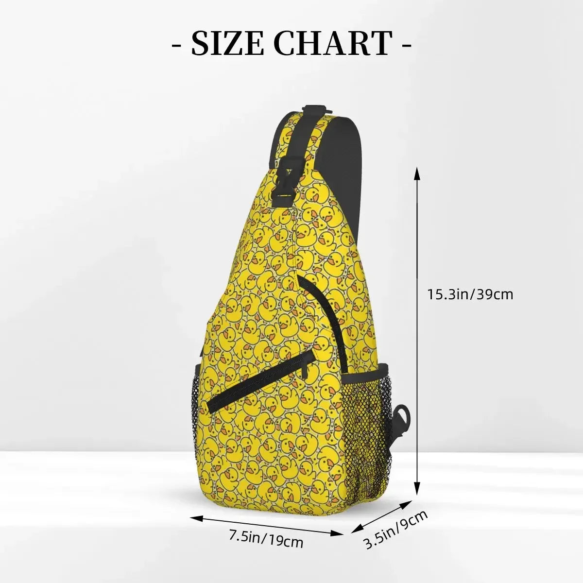 Yellow Classic Rubber Duck Chest Bag Men Sling Crossbody Backpack Chest Bag Traveling Hiking Daypack Shoulder Bag