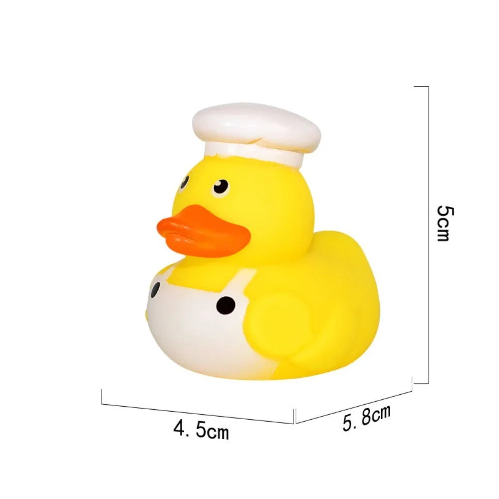 Kids Little Yellow Duck Toddler Toys Squeeze Sound Rubber Bath Toy Cute Water Toys Swimming Summer Outdoor Sport Accessories