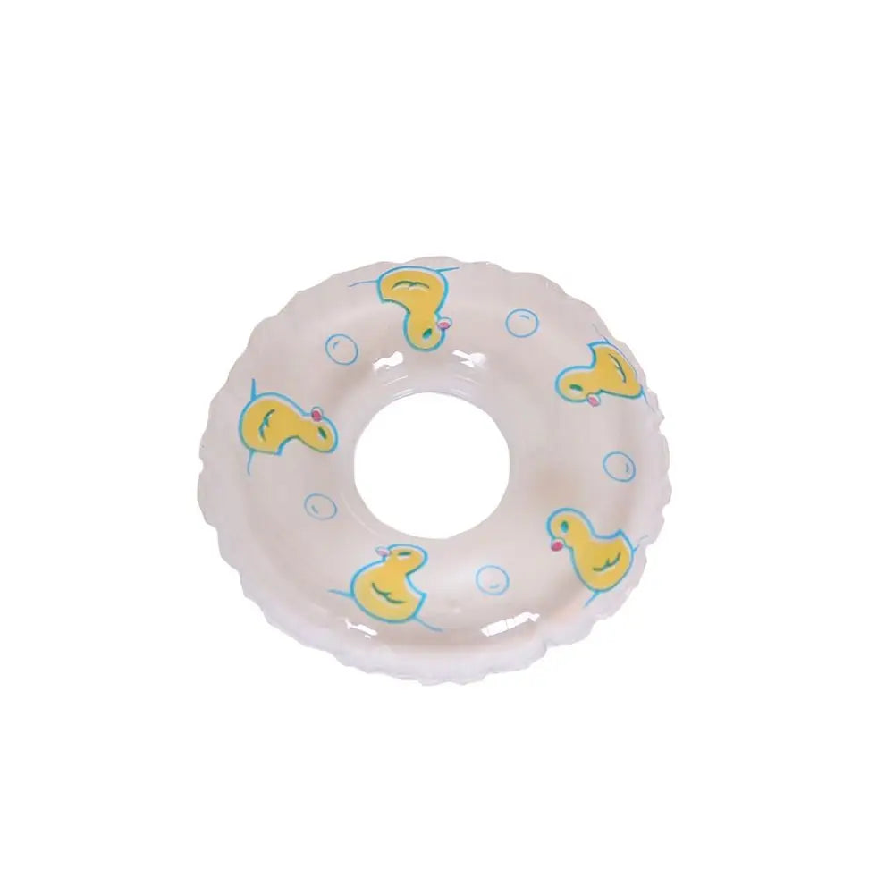 PVC Dollhouse Miniature Swimming Ring Dolls Accessories Inflatable Mini Rings Swimming Toy DIY Yellow Duck