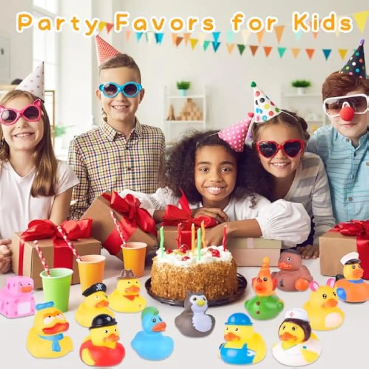 Rubber Ducks in Bulk , Ducks for Jeeps, Assorted Duckies for Jeep Ducking, Floater Duck Bath Toys for Kids Party Showers