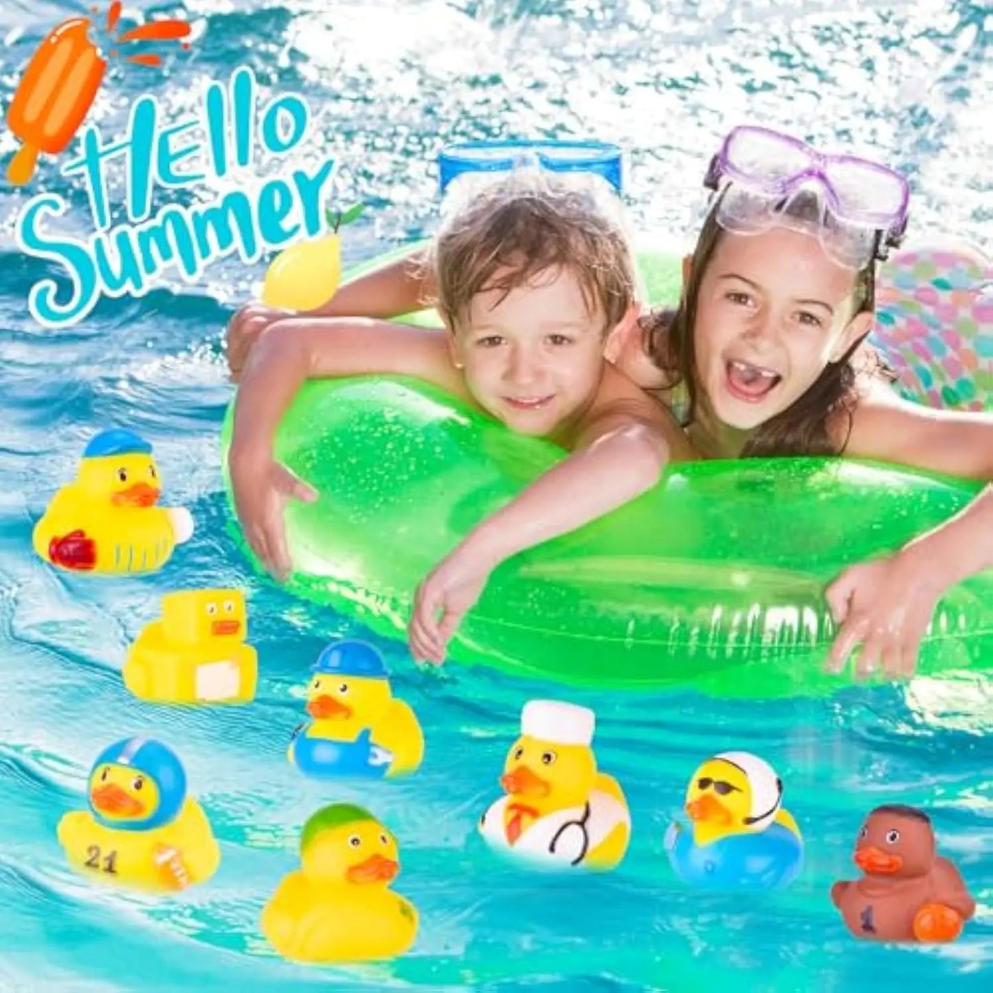 Rubber Ducks in Bulk , Ducks for Jeeps, Assorted Duckies for Jeep Ducking, Floater Duck Bath Toys for Kids Party Showers