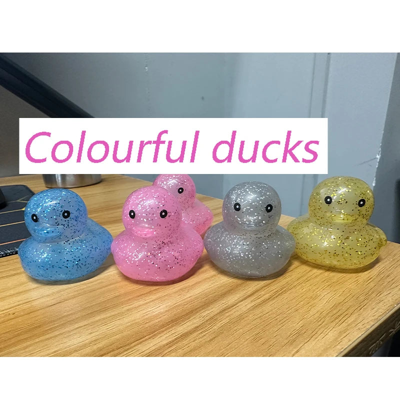 10-100pcs Colourful Rubber Ducks, Toys Squeaky Rubber Ducks Cute Float Duckies for Birthday Party Favors Class Prizes Car Decor