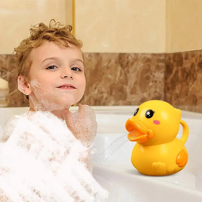 Watering Can for Kids Toy Watering Can Yellow Duck Container Bucket Tool Pitcher for Gardening Flower Yard Outdoor Beach