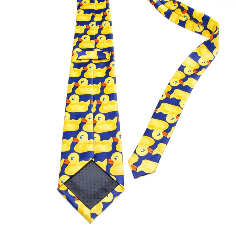 Mens Yellow Rubber Duck Tie Fashion Necktie From Hot TV Show How I Met Your Mother 8CM Width Men Gifts ties