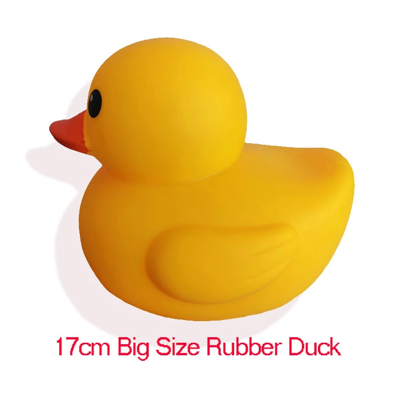 Big Size Cute Rubber Yellow Duck Toy Bathtub Bath Water Toys for Baby Kids Swimming Pool Decoration Press Squeak Duck Ornament