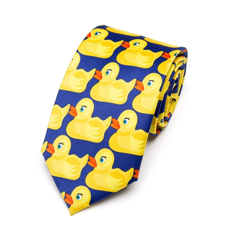 Mens Yellow Rubber Duck Tie Fashion Necktie From Hot TV Show How I Met Your Mother 8CM Width Men Gifts ties