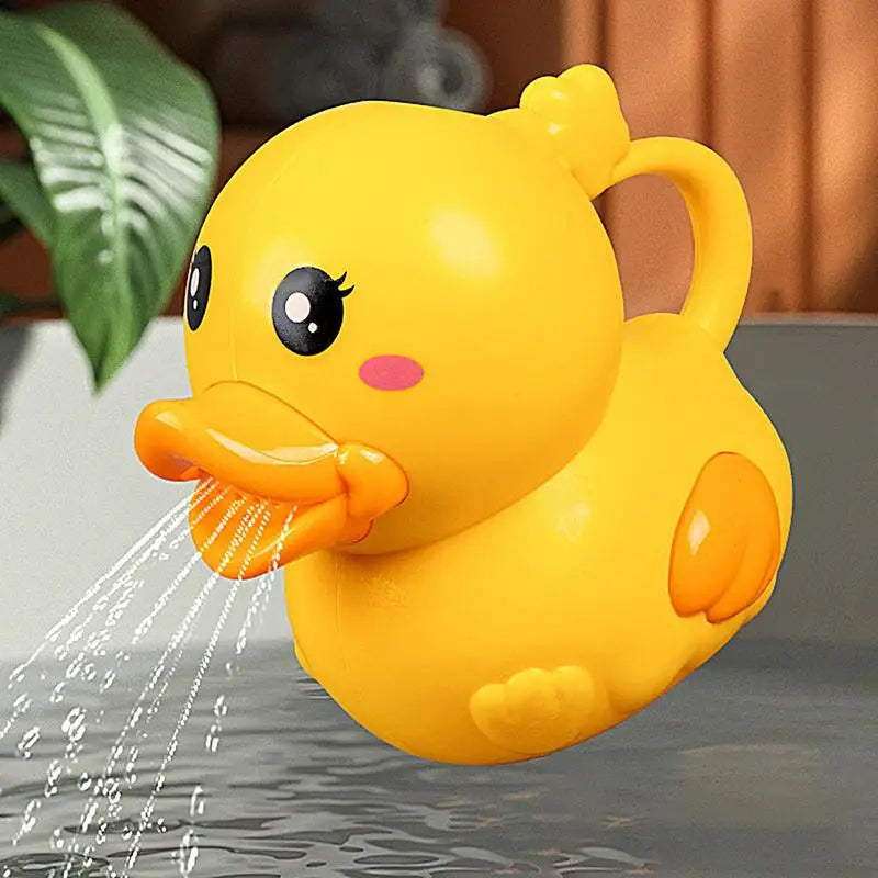 Watering Can for Kids Toy Watering Can Yellow Duck Container Bucket Tool Pitcher for Gardening Flower Yard Outdoor Beach