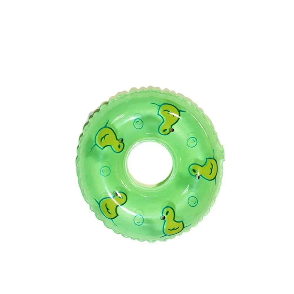 PVC Dollhouse Miniature Swimming Ring Dolls Accessories Inflatable Mini Rings Swimming Toy DIY Yellow Duck