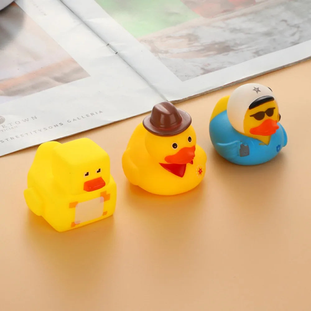 Kids Little Yellow Duck Toddler Toys Squeeze Sound Rubber Bath Toy Cute Water Toys Swimming Summer Outdoor Sport Accessories