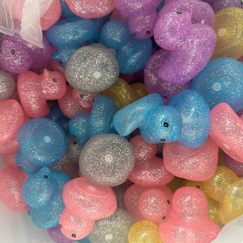 10-100pcs Colourful Rubber Ducks, Toys Squeaky Rubber Ducks Cute Float Duckies for Birthday Party Favors Class Prizes Car Decor