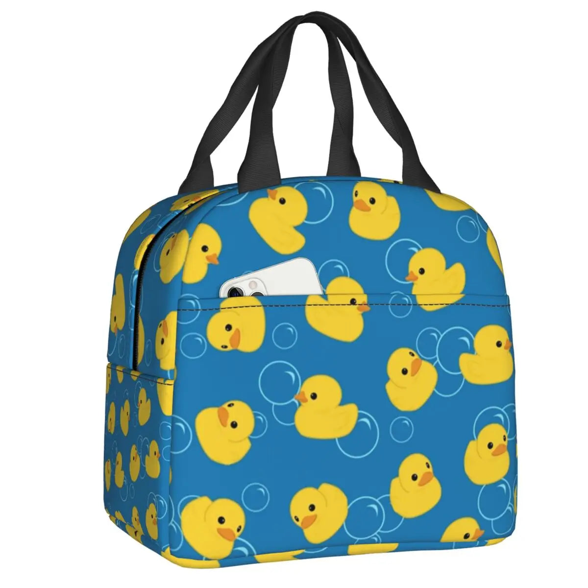 Yellow Classic Rubber Duck Gothic Lunch Bag Women Warm Cooler Insulated Lunch Boxes for Student School lunchbag