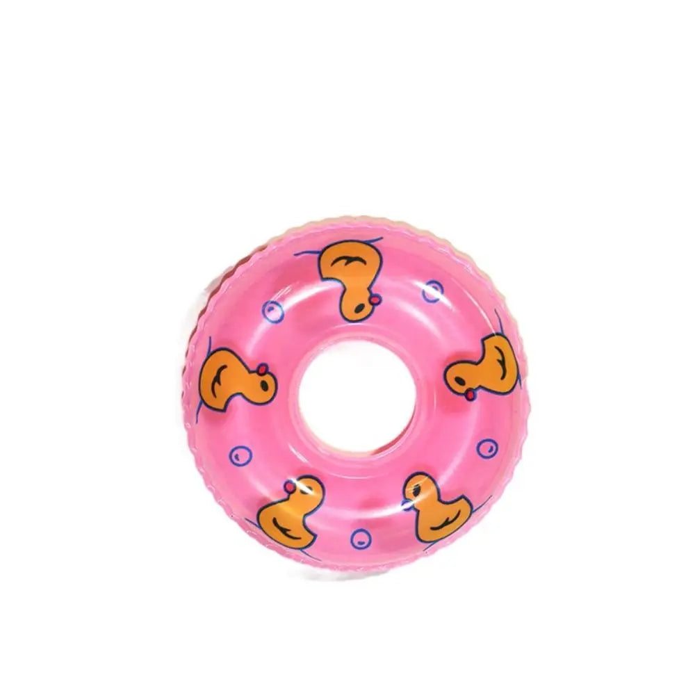 PVC Dollhouse Miniature Swimming Ring Dolls Accessories Inflatable Mini Rings Swimming Toy DIY Yellow Duck