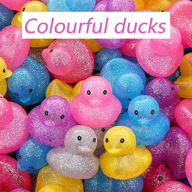 10-100pcs Colourful Rubber Ducks, Toys Squeaky Rubber Ducks Cute Float Duckies for Birthday Party Favors Class Prizes Car Decor