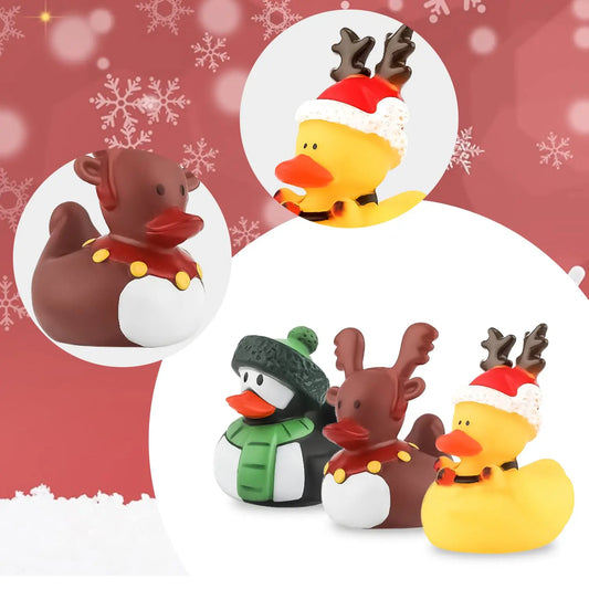 2/6/12PC Christmas Rubber Ducks, Rubber Ducky Toys Cute Holiday Rubber Ducks Ducking for Holiday Celebrations Party